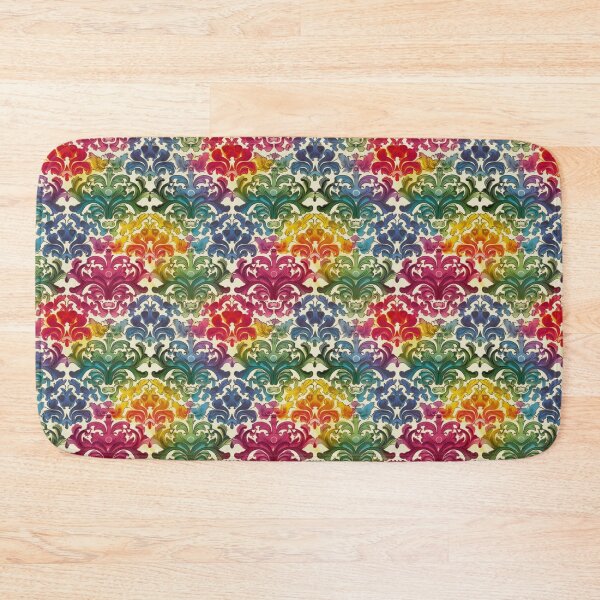Item preview, Rainbow damask floral motif designed and sold by MersaultMax.