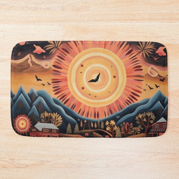 Item preview,  Abstract sunset, folk art style designed and sold by SBD-Shop.