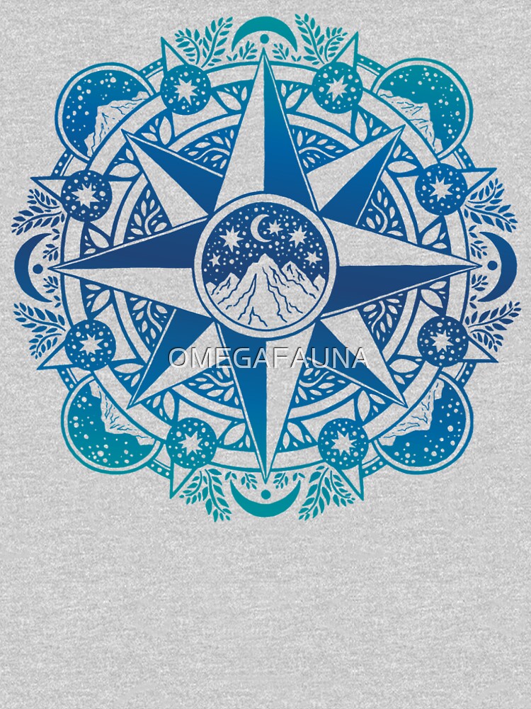 Journey to Moon Mountain | Turquoise Navy Ombré by OMEGAFAUNA