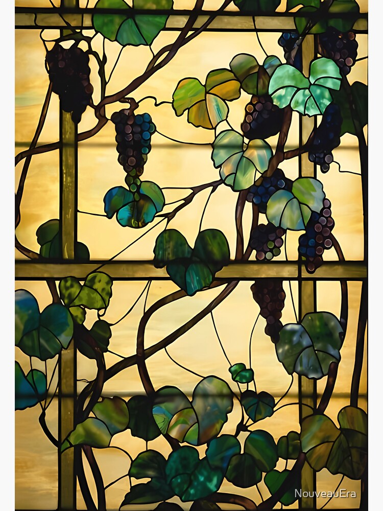 Louis Comfort Tiffany - Stained glass 4. Magnolias and irises Sticker for  Sale by NouveauEra