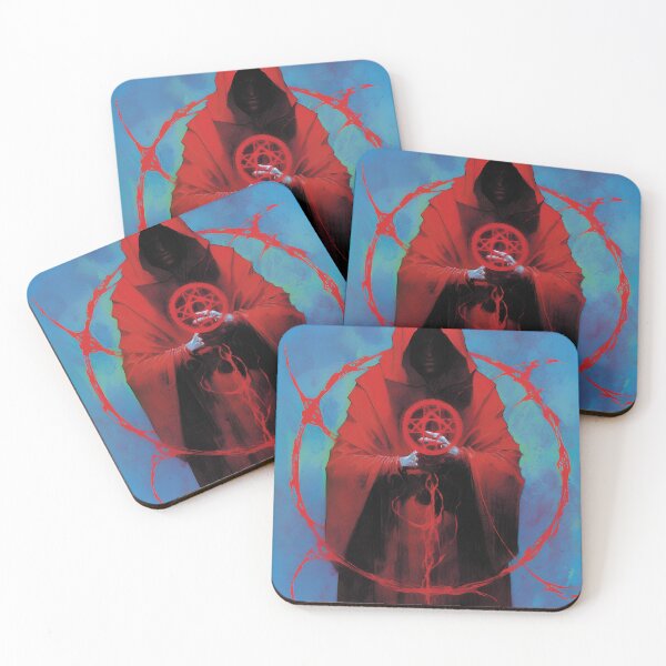 Item preview, Hooded Occultist, Surrealistic Paintings, Dark and Haunting Artwork, Macabre and Gothic Aesthetic designed and sold by Eh Plus Designs.