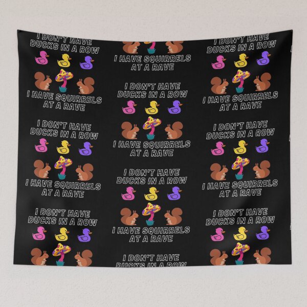 Item preview, Ducks in a row - Squrriels at a rave! designed and sold by DavidsDucks.