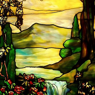 Louis Comfort Tiffany, Landscape with Waterfall | Poster