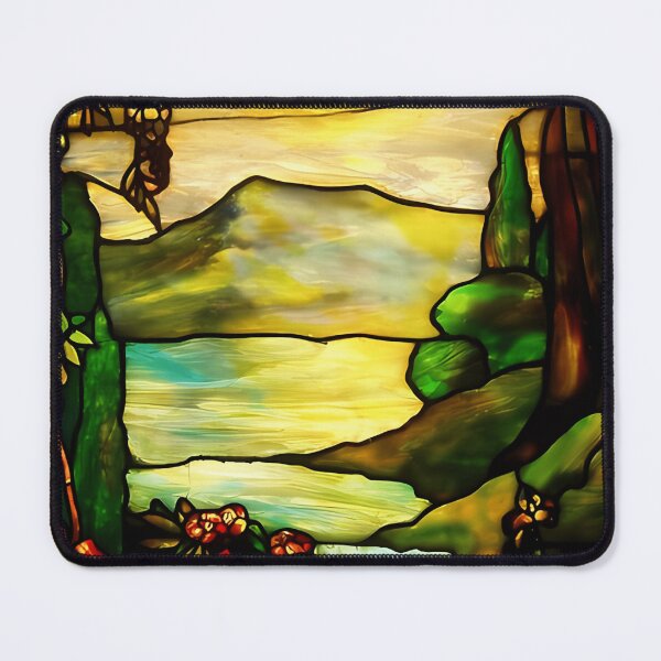 Item preview, Louis Comfort Tiffany, Landscape with Waterfall designed and sold by NouveauEra.