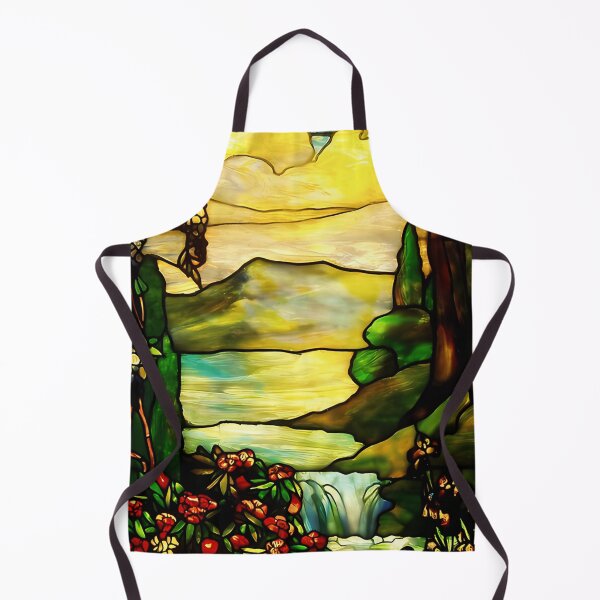 Item preview, Louis Comfort Tiffany, Landscape with Waterfall designed and sold by NouveauEra.