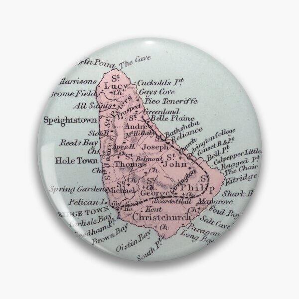 Item preview, Vintage Map of Barbados (1887) designed and sold by BravuraMedia.