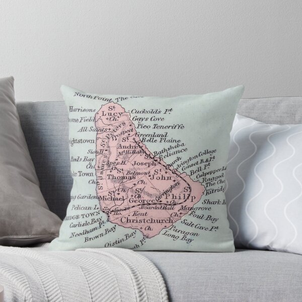 Item preview, Vintage Map of Barbados (1887) designed and sold by BravuraMedia.