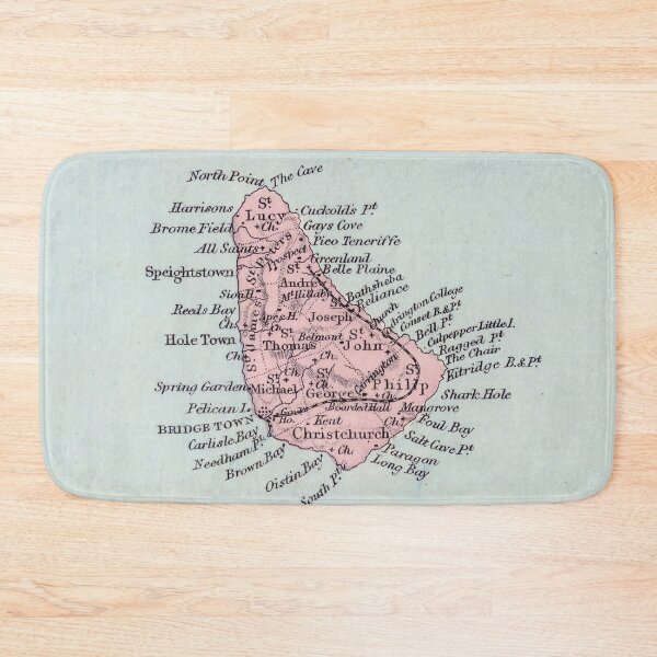 Item preview, Vintage Map of Barbados (1887) designed and sold by BravuraMedia.