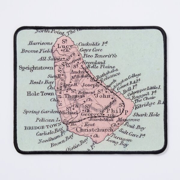 Item preview, Vintage Map of Barbados (1887) designed and sold by BravuraMedia.
