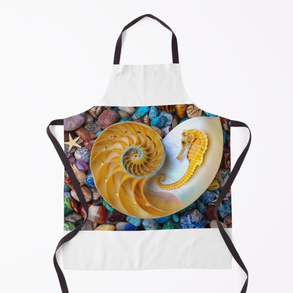 Item preview, Nautilus And Seahorse On Colored Stones designed and sold by Garry Gay.