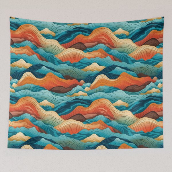 Item preview, Desert River - Organic Abstract Art - Original Artwork Pattern designed and sold by ShadedGallery.