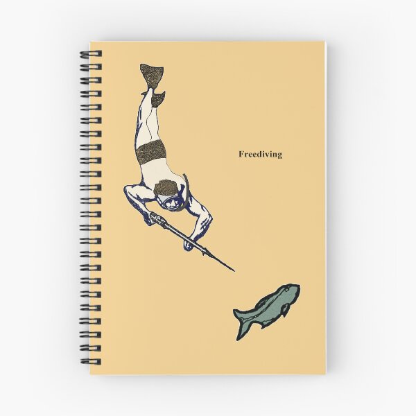 Item preview, Vintage Spearfishing Freediving Diver with Speargun and Fish URM designed and sold by urmaddad.