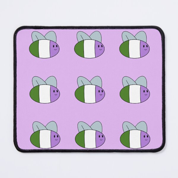 Item preview, Genderqueer flag bee designed and sold by bookwoof.