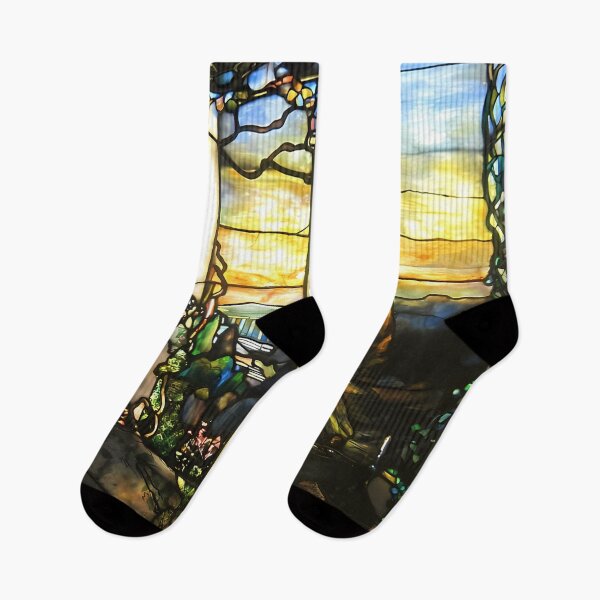 Artikelvorschau, Louis Comfort Tiffany, Landschaft mit einem griechischen Tempel entworfen und verkauft von NouveauEra.