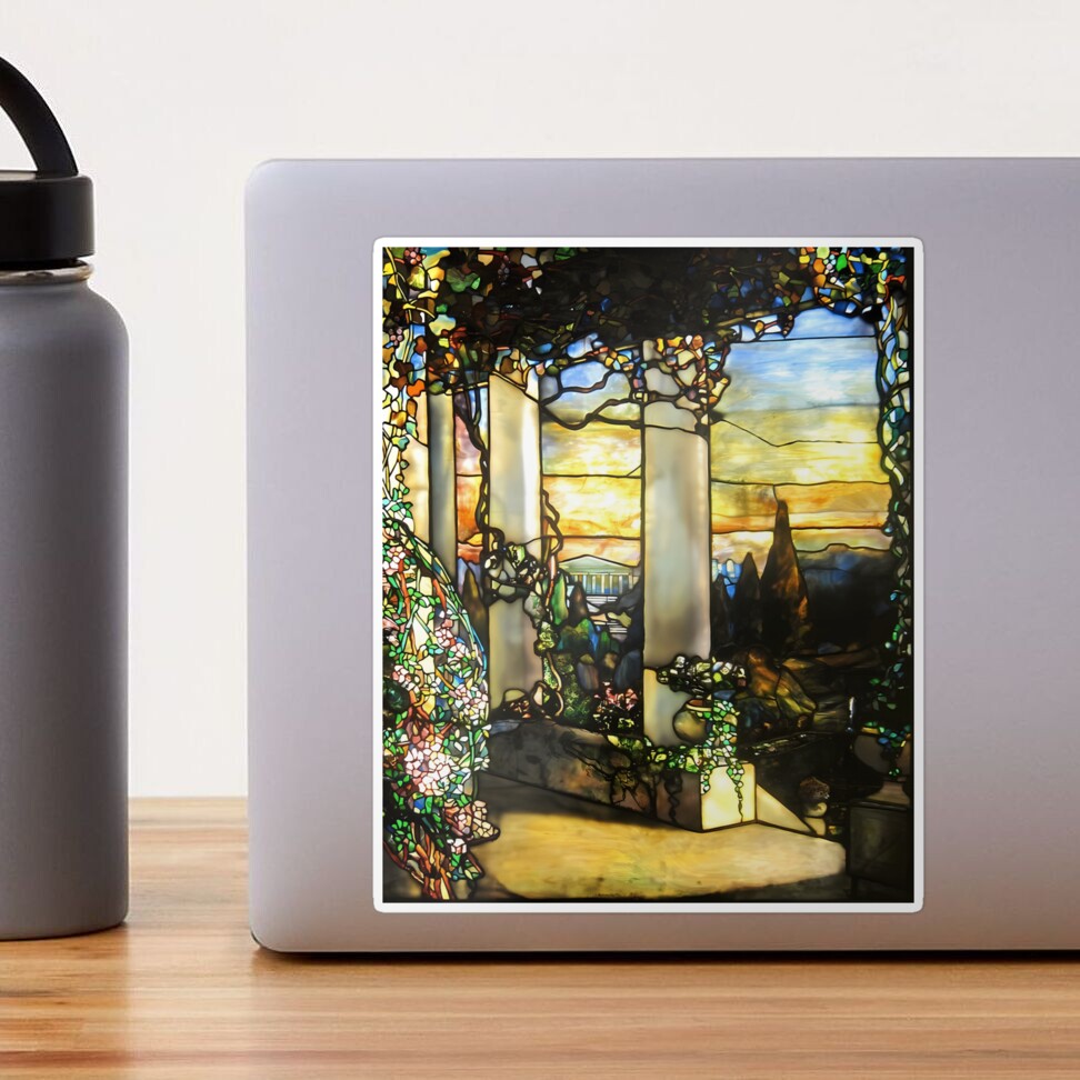 Louis Comfort Tiffany, Landscape with a Greek Temple Poster for Sale by  NouveauEra