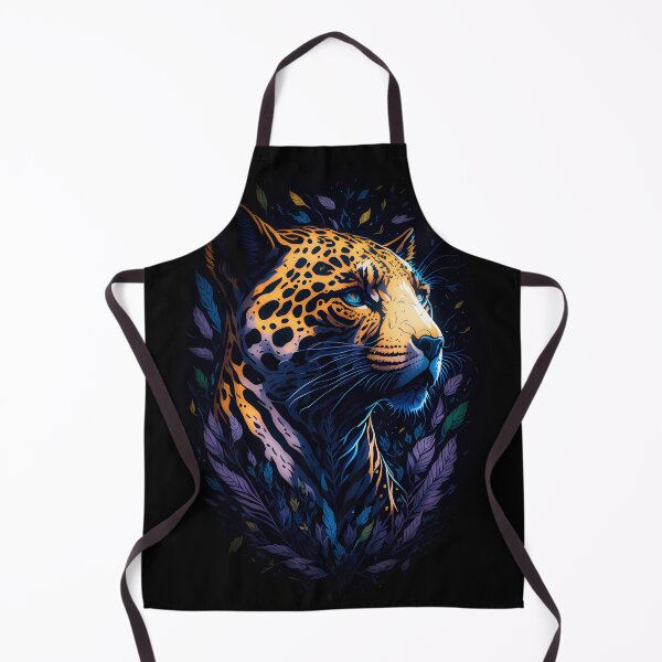 Aperçu de l'œuvre Jaguar Big Cat Faune Peinture Feuilles créée et vendue par druidwolfart.