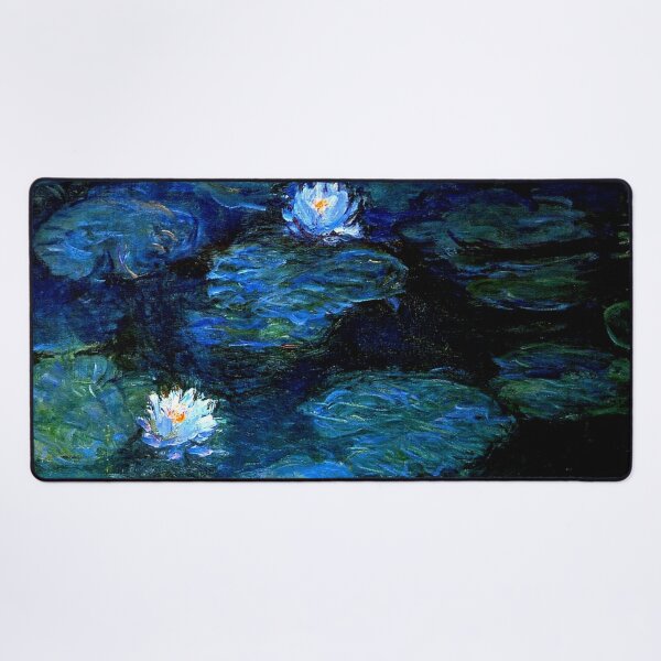Water Lilies Monet deep blue Tapestry for Sale by PureVintageLove