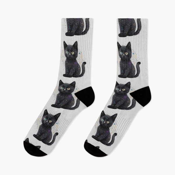 Item preview, Black kitten immersed in color dots  designed and sold by varodesign.