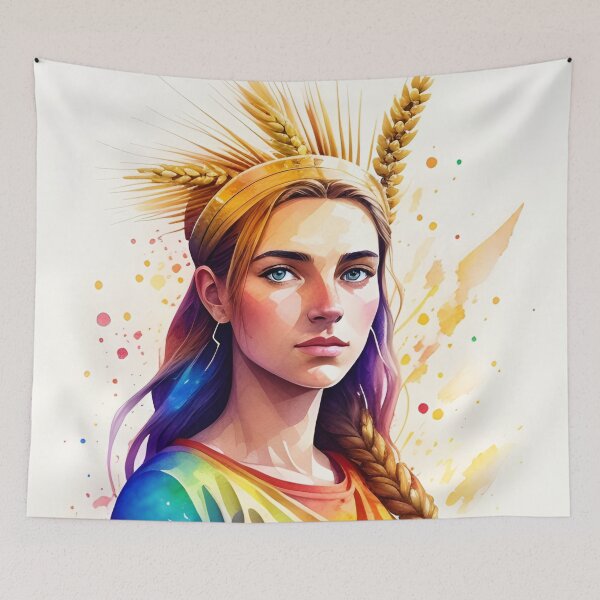 Item preview, Sunkissed Maiden of the Harvest Virgo Woman designed and sold by Erika V..