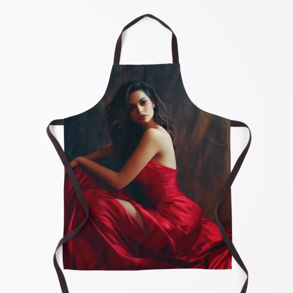 Item preview, Entrancing Elegance: A Captivating Portrait of a Red-Dressed Beauty designed and sold by oanaunciuleanu.