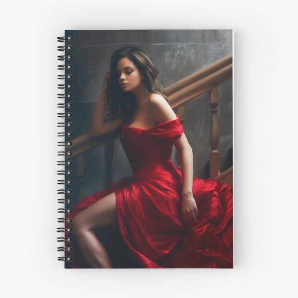 Item preview, Entrancing Elegance: A Captivating Portrait of a Red-Dressed Beauty designed and sold by oanaunciuleanu.