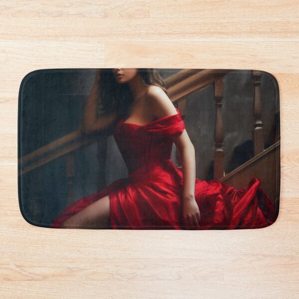 Item preview, Entrancing Elegance: A Captivating Portrait of a Red-Dressed Beauty designed and sold by oanaunciuleanu.