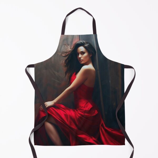 Item preview, Entrancing Elegance: A Captivating Portrait of a Red-Dressed Beauty designed and sold by oanaunciuleanu.