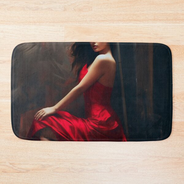 Item preview, Entrancing Elegance: A Captivating Portrait of a Red-Dressed Beauty designed and sold by oanaunciuleanu.