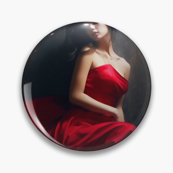 Item preview, Entrancing Elegance: A Captivating Portrait of a Red-Dressed Beauty designed and sold by oanaunciuleanu.