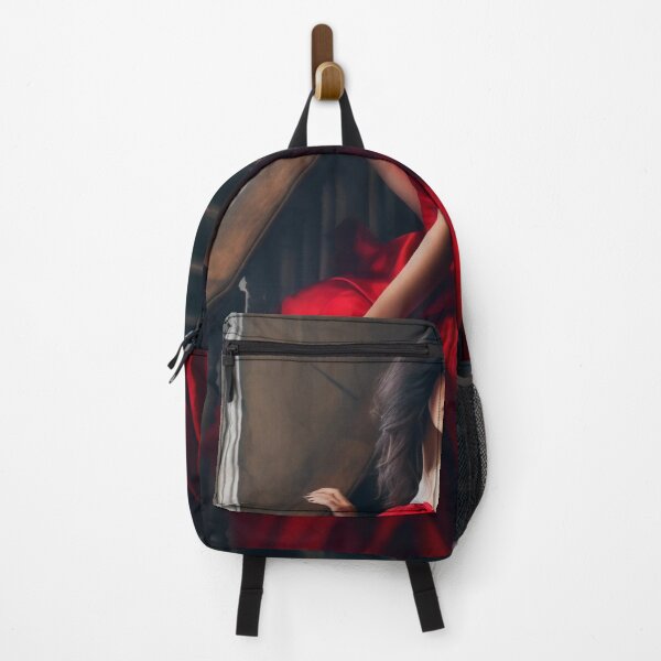 Item preview, Entrancing Elegance: A Captivating Portrait of a Red-Dressed Beauty designed and sold by oanaunciuleanu.
