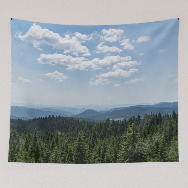 Item preview, Big Sky Country - Forests Mountaintops and Cloud Puffs designed and sold by Georgia Mizuleva.