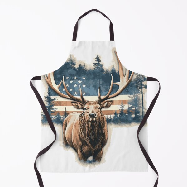 Item preview, Proud Antlers: Majestic Bull Elk with American Flag Decal designed and sold by RohanGalyardt.