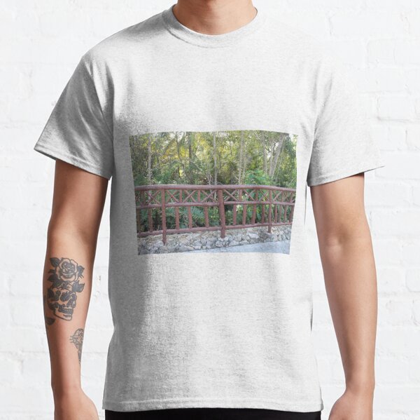 Wild forest, fenced off, civilization, small fence Classic T-Shirt
