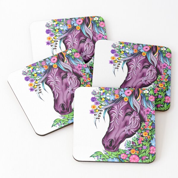Item preview, Purple Floral Unicorn designed and sold by purplesensation.