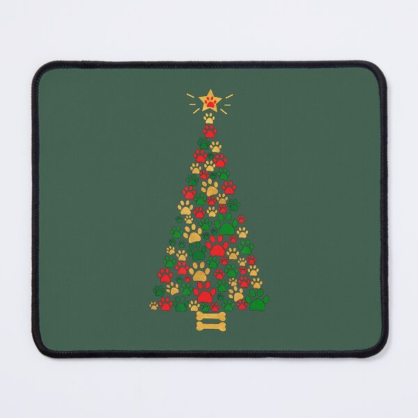 Item preview, Dog Lovers Cute and Funny Dog Paws Prints Tree Christmas designed and sold by rihqyktnic76.