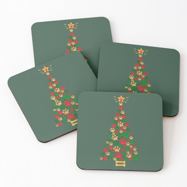 Item preview, Dog Lovers Cute and Funny Dog Paws Prints Tree Christmas 	 	 designed and sold by rihqyktnic76.