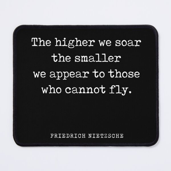 Item preview, The higher we soar - Friedrich Nietzsche Quote - Literature - Typewriter Print - Black designed and sold by Studio Grafiikka.
