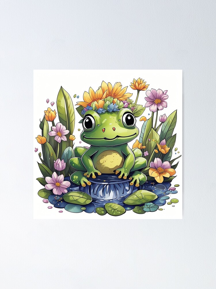 Vintage Baby Frog Poster for Sale by stevendeputy