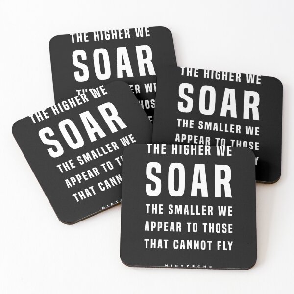 Item preview, Friedrich Nietzsche Quote - The Higher We Soar - Literature - Typography Print - Black designed and sold by Studio Grafiikka.