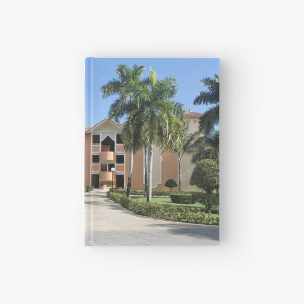 A house surrounded by large palms Hardcover Journal