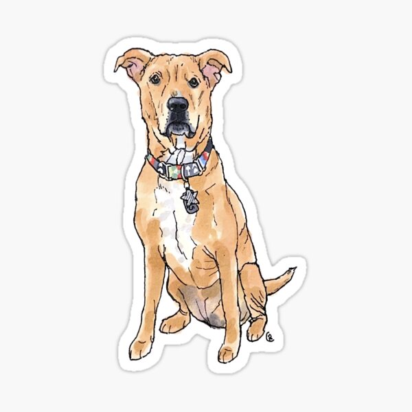 Item preview, Staffordshire Terrier Mix Illustration - Navy designed and sold by rita-andi.