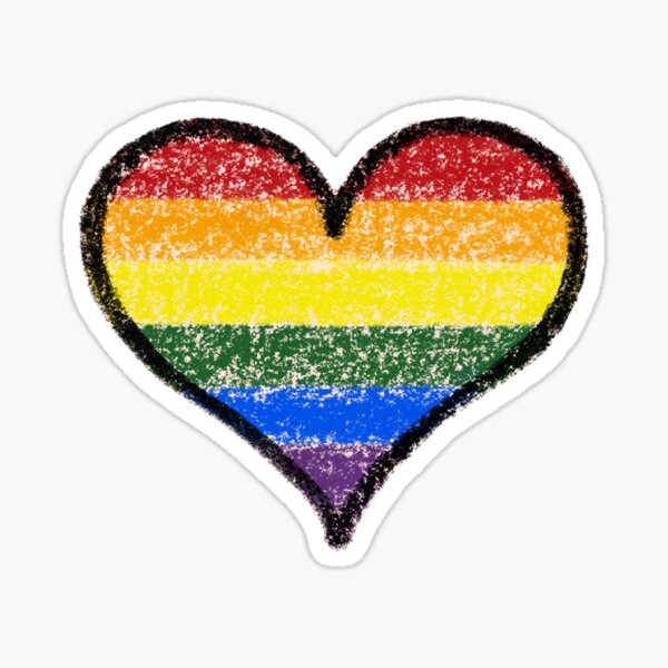 Item preview, Rainbow Pride Flag Chalk Love Hearts  designed and sold by Lief-777.