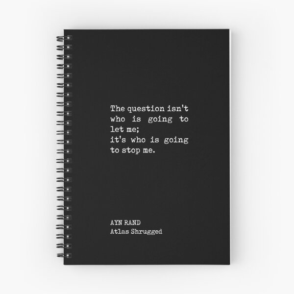 Item preview, The question isn't who is going to let me - Ayn Rand Quote - Literature - Typewriter Print - Black designed and sold by Studio Grafiikka.