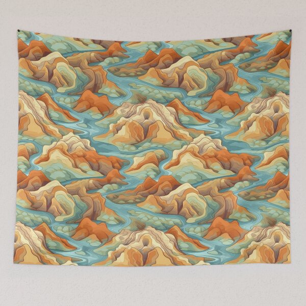 Item preview, Desert River - Organic Abstract Art - Original Artwork Pattern designed and sold by ShadedGallery.
