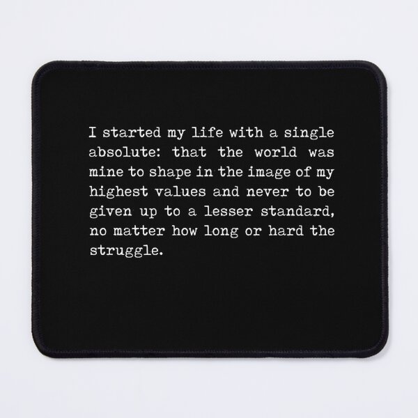 Item preview, I started my life with a single absolute - Ayn Rand Quote - Literature - Typewriter Print - Black designed and sold by Studio Grafiikka.