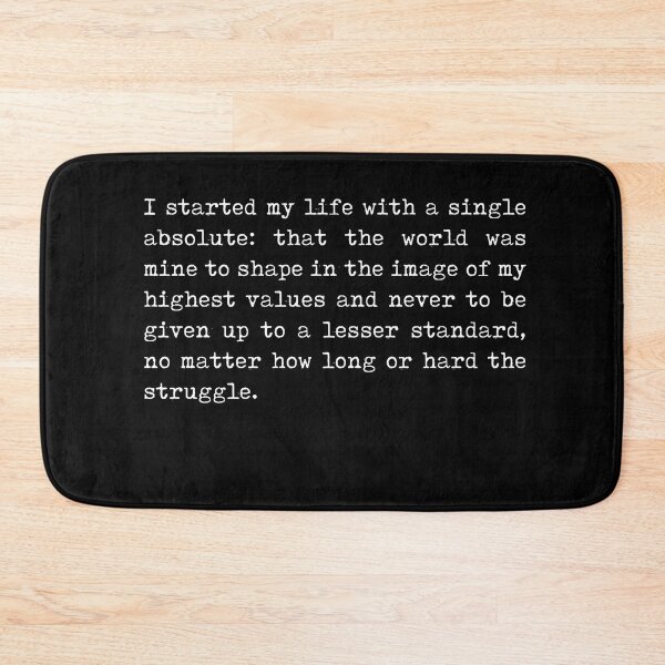 Item preview, I started my life with a single absolute - Ayn Rand Quote - Literature - Typewriter Print - Black designed and sold by Studio Grafiikka.