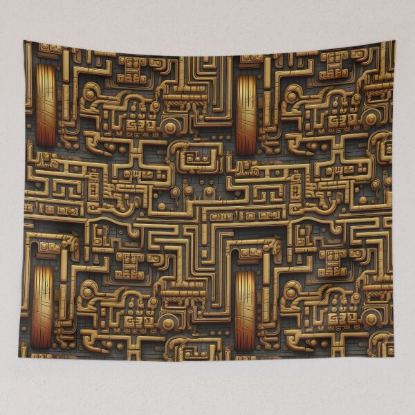Item preview, Steampunk Labyrinth – Seamless designed and sold by GalacticLabs.