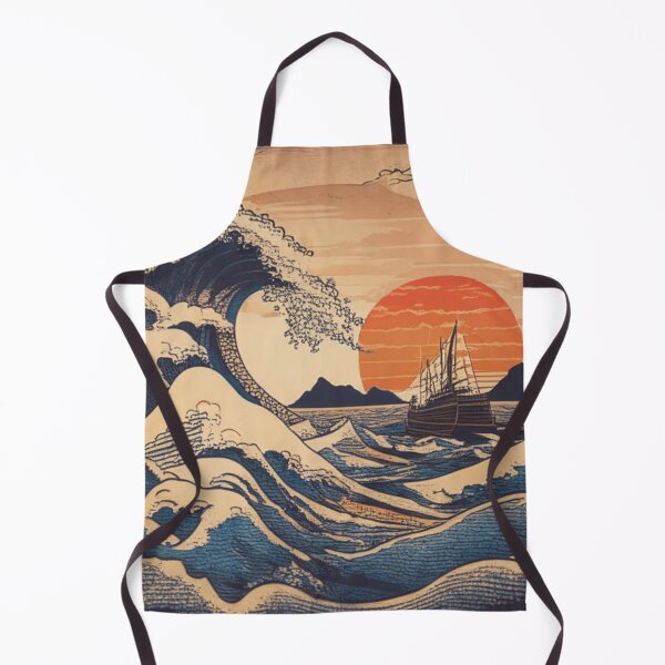 Aperçu de l'œuvre La grande vague et un bateau créée et vendue par XamiDesign.