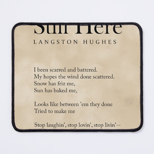 Item preview, Still Here - Langston Hughes Poem - Literature - Typewriter Print 2 - Vintage designed and sold by Studio Grafiikka.