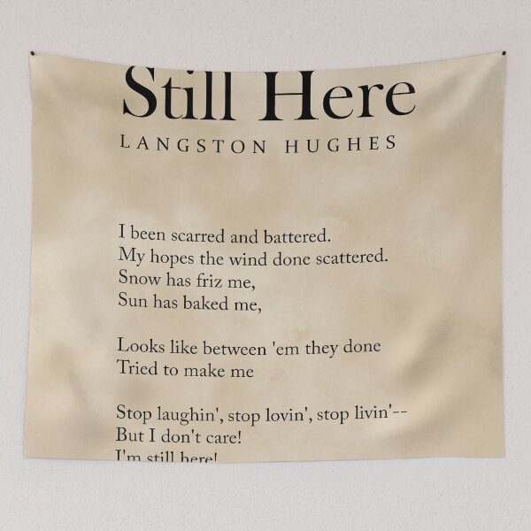 Item preview, Still Here - Langston Hughes Poem - Literature - Typewriter Print 2 - Vintage designed and sold by Studio Grafiikka.